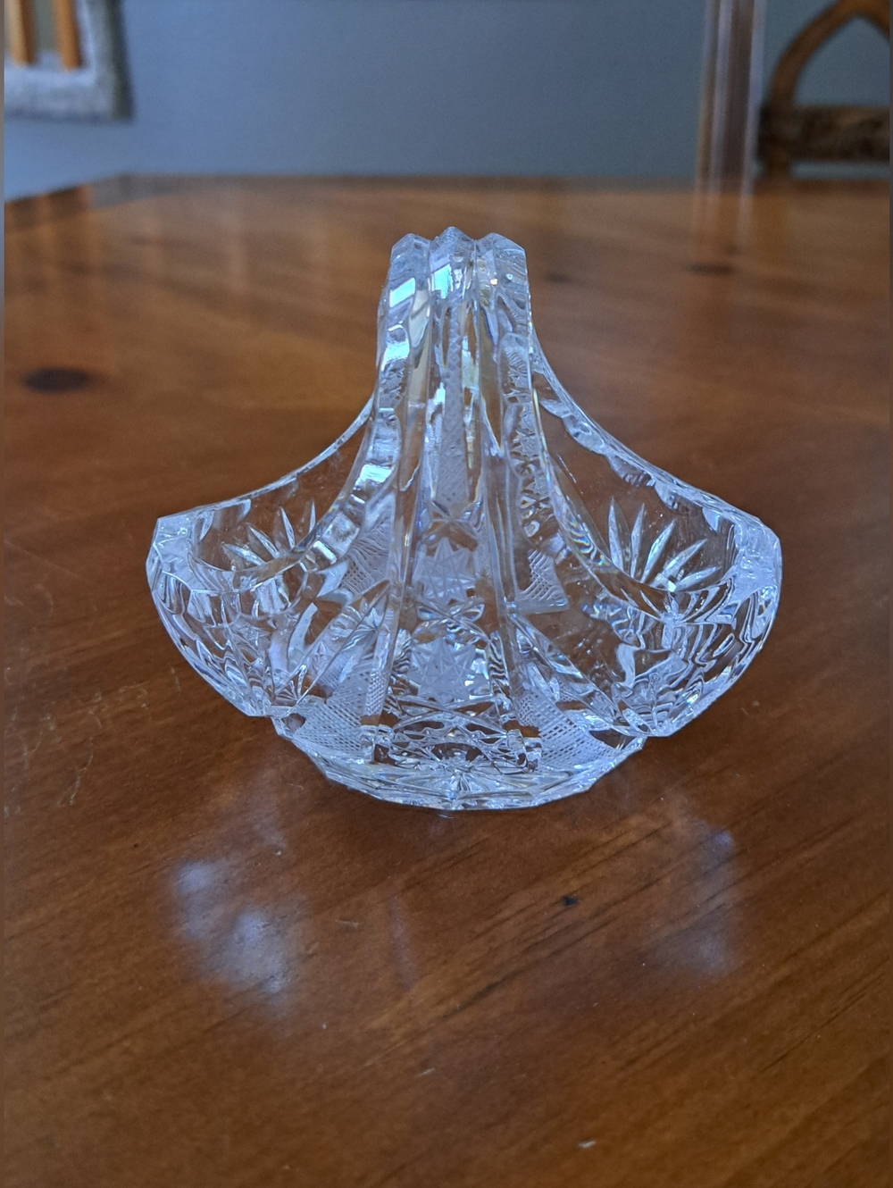 Vintage Lead Crystal Basket